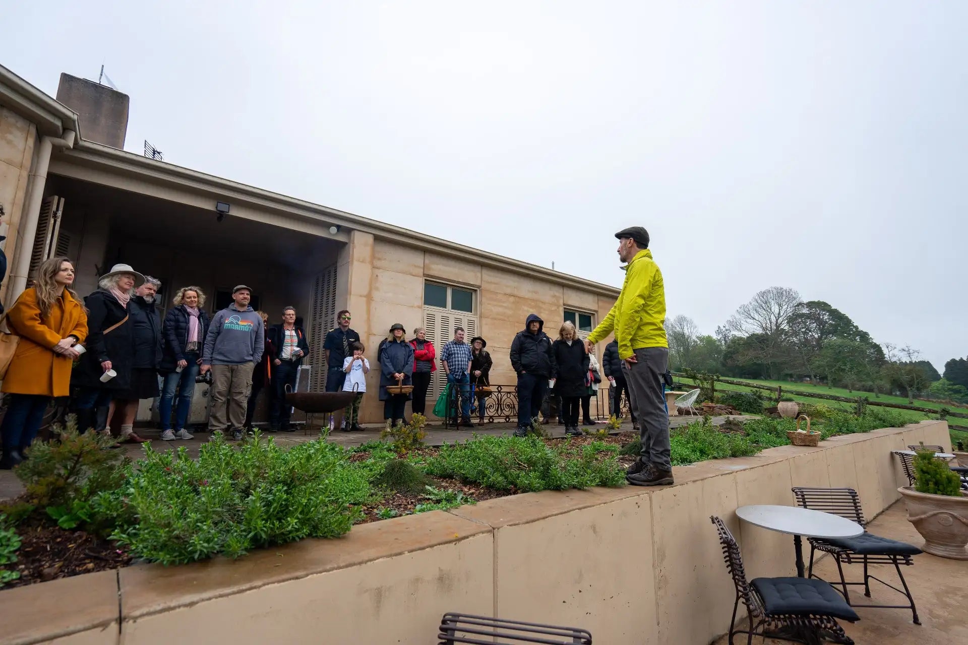 Highlands guide talk on local botanicals and regenerative hospitality practices