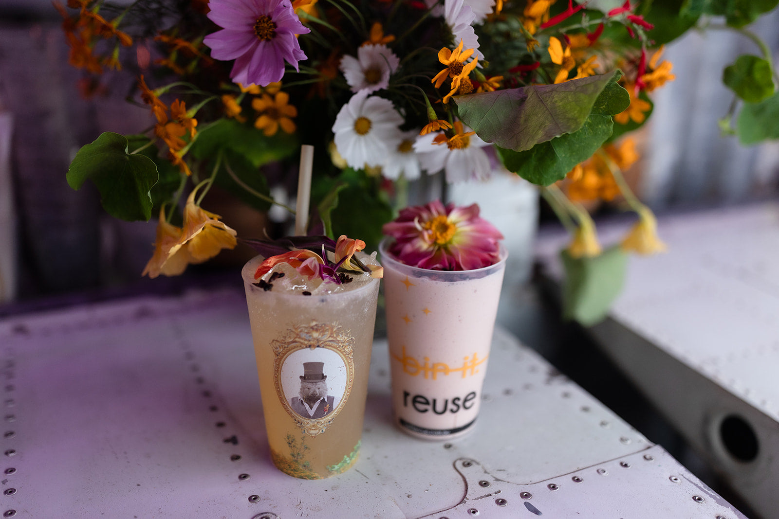 Foraged botanical cocktails created by Trolley’d for Neon Dreams at Vivid Sydney 2025